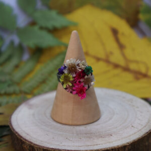 Anillo Pequeñas Flores Multicolor
